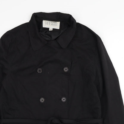 Womens UK Size 14 OffShoot Black Trench Coat