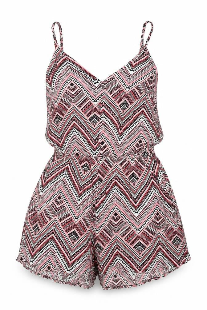 Womens UK Size 8 Divided by H&M One-Piece Pink Playsuit