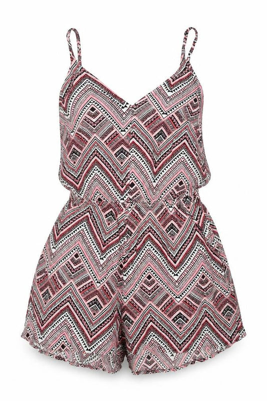 Womens UK Size 8 Divided by H&M One-Piece Pink Playsuit