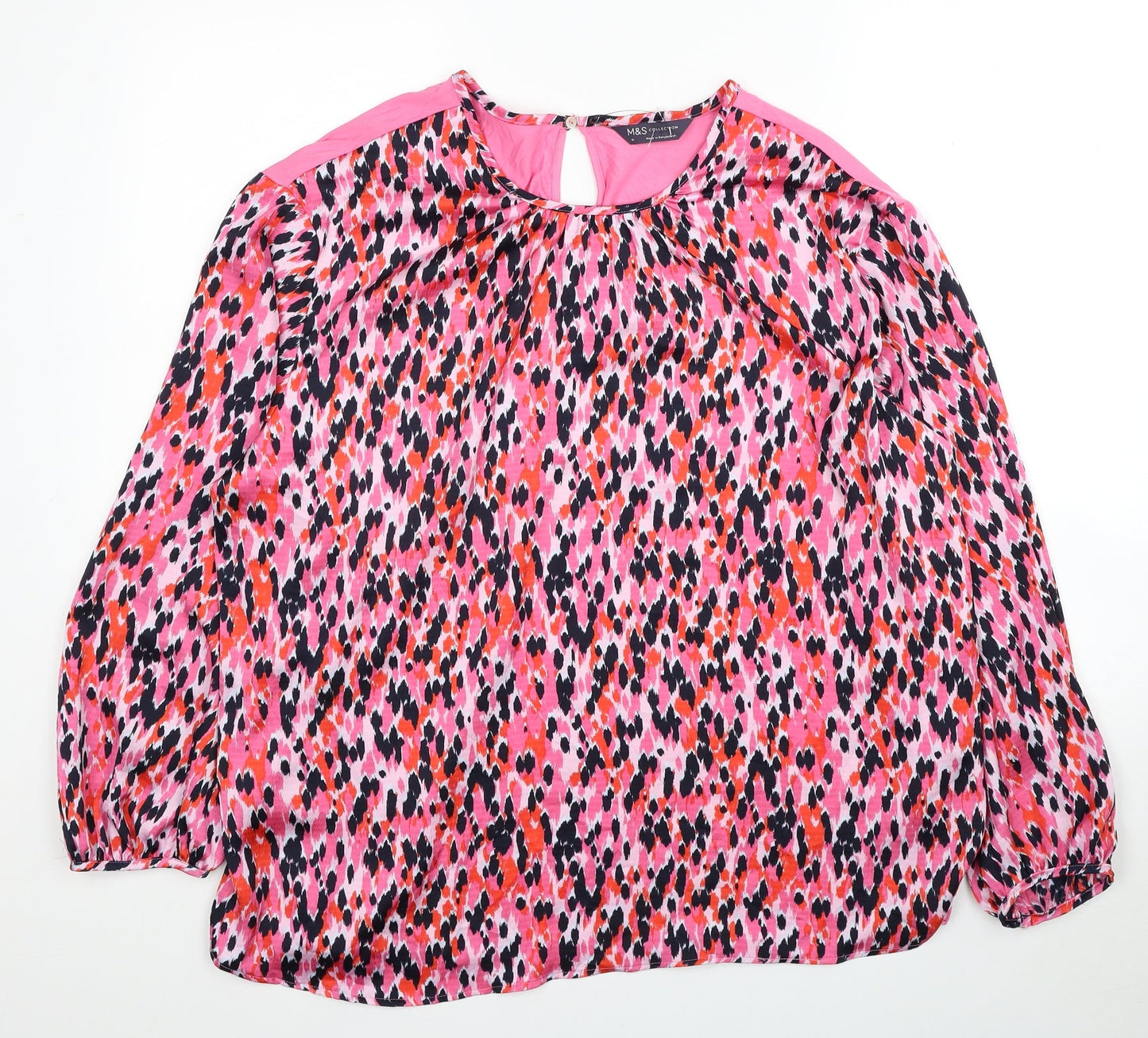 Womens UK Size 16 Marks and Spencer Pink Basic Blouse