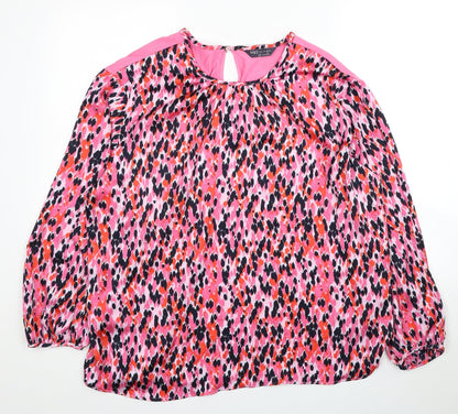 Womens UK Size 16 Marks and Spencer Pink Basic Blouse
