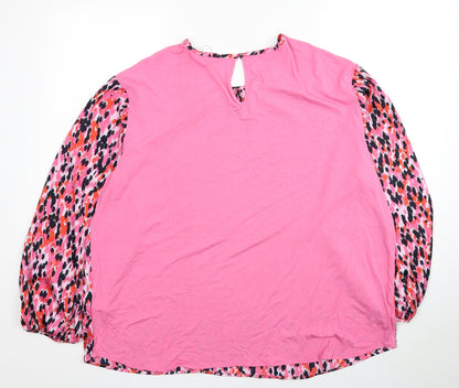 Womens UK Size 16 Marks and Spencer Pink Basic Blouse