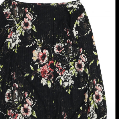 Womens UK Size 8 NEXT Black Basic Blouse