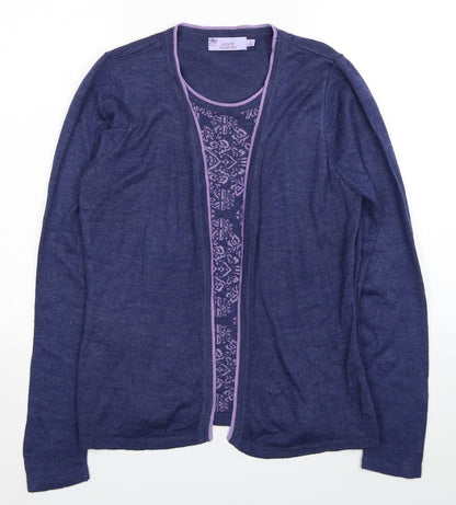 Womens UK Size 10 EWM Purple Pullover Jumper
