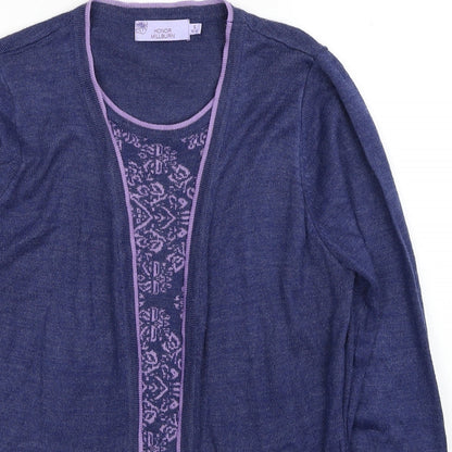 Womens UK Size 10 EWM Purple Pullover Jumper