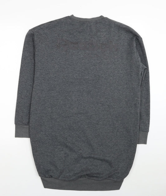 Reebok Womens Grey Polyester Tunic Sweatshirt Size 8 Pullover - Size 8-10