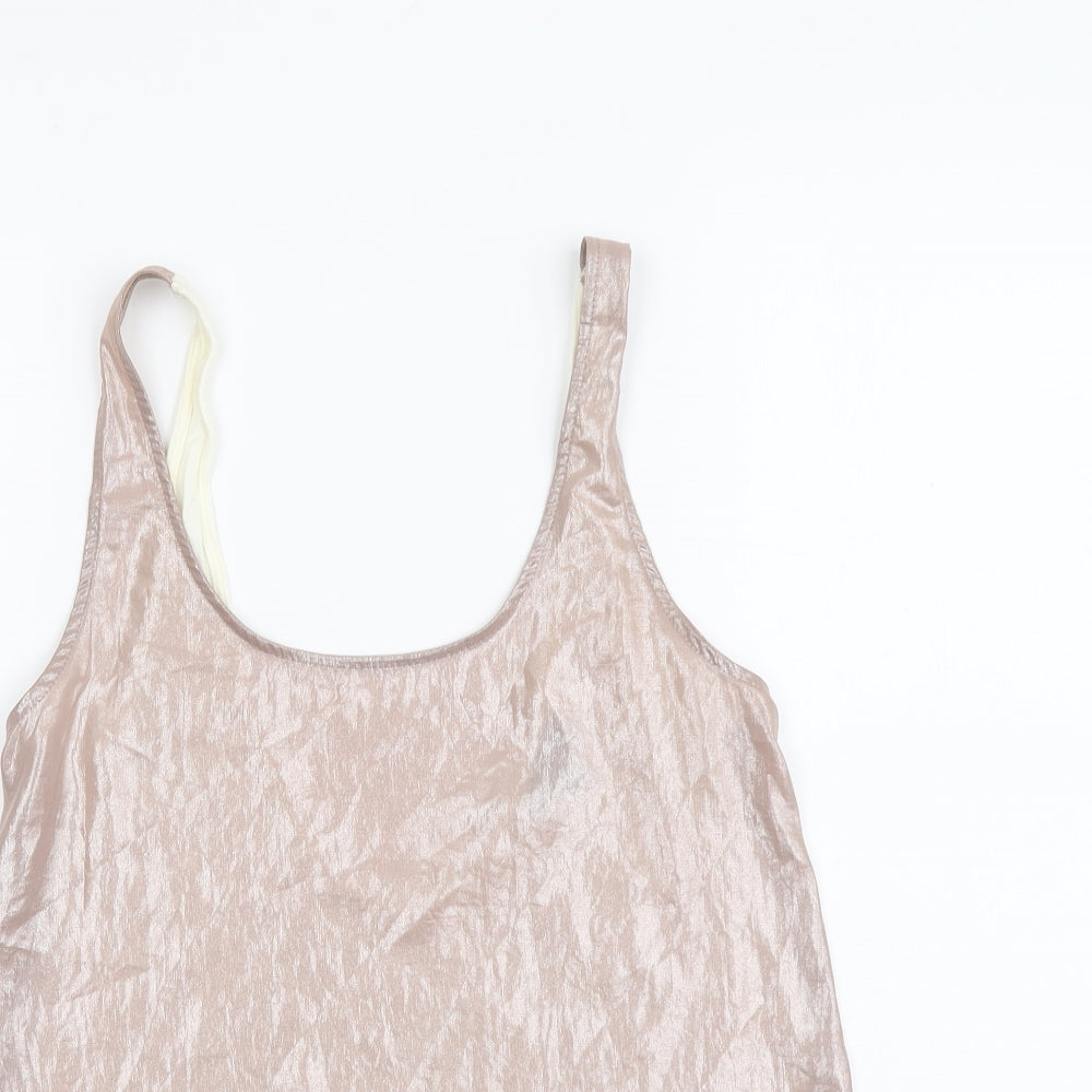 Womens UK Size 8 Topshop Pink Basic Tank