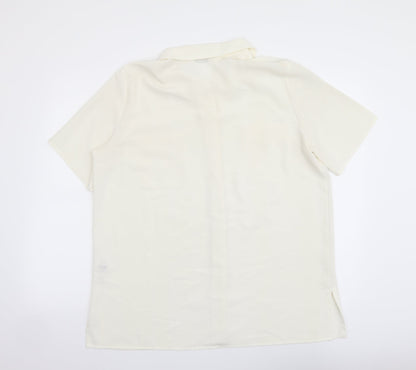 Womens UK Size 16 Marks and Spencer Ivory Basic Button-Up