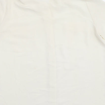 Womens UK Size 16 Marks and Spencer Ivory Basic Button-Up