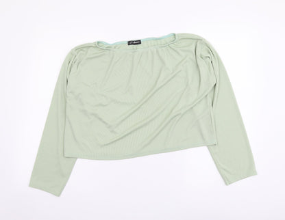 Womens UK Size 8 Stylewise Green Cropped Blouse