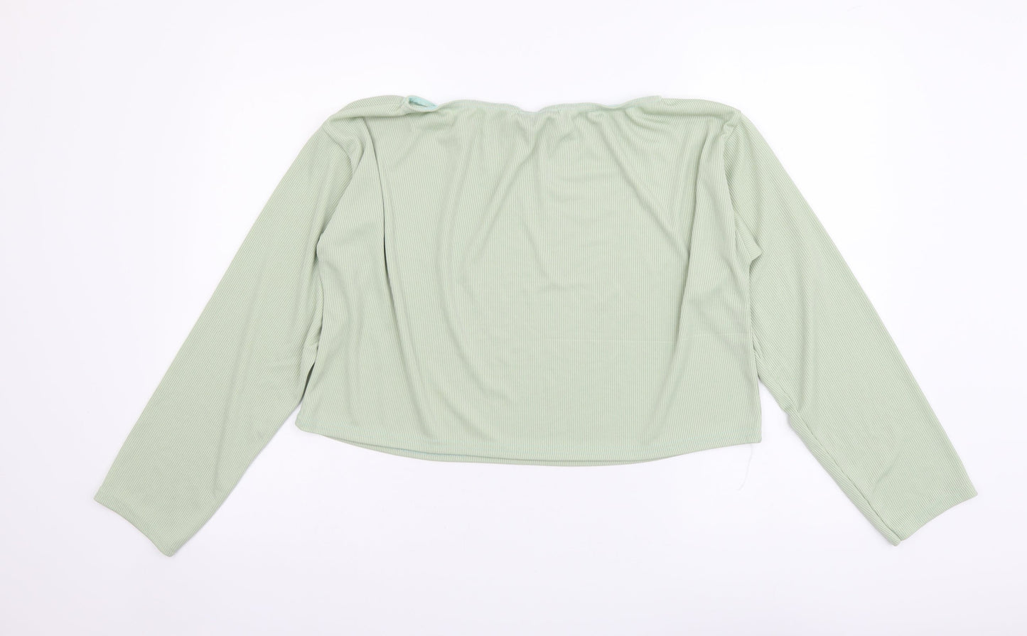 Womens UK Size 8 Stylewise Green Cropped Blouse