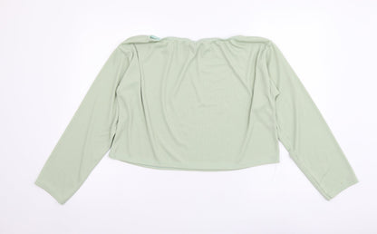 Womens UK Size 8 Stylewise Green Cropped Blouse