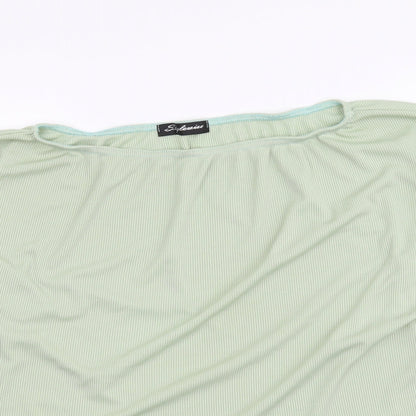 Womens UK Size 8 Stylewise Green Cropped Blouse