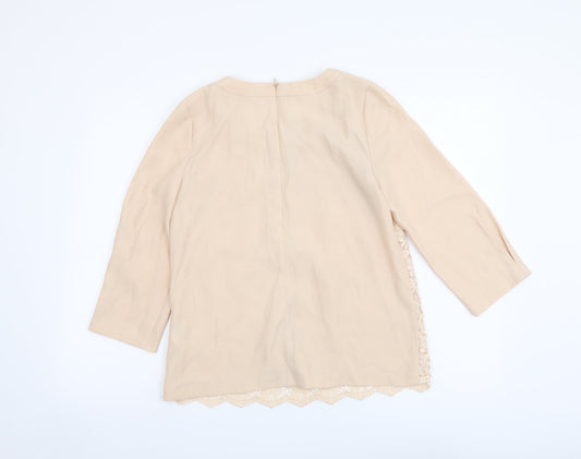 Womens UK Size 10 Oasis Pink Basic Blouse
