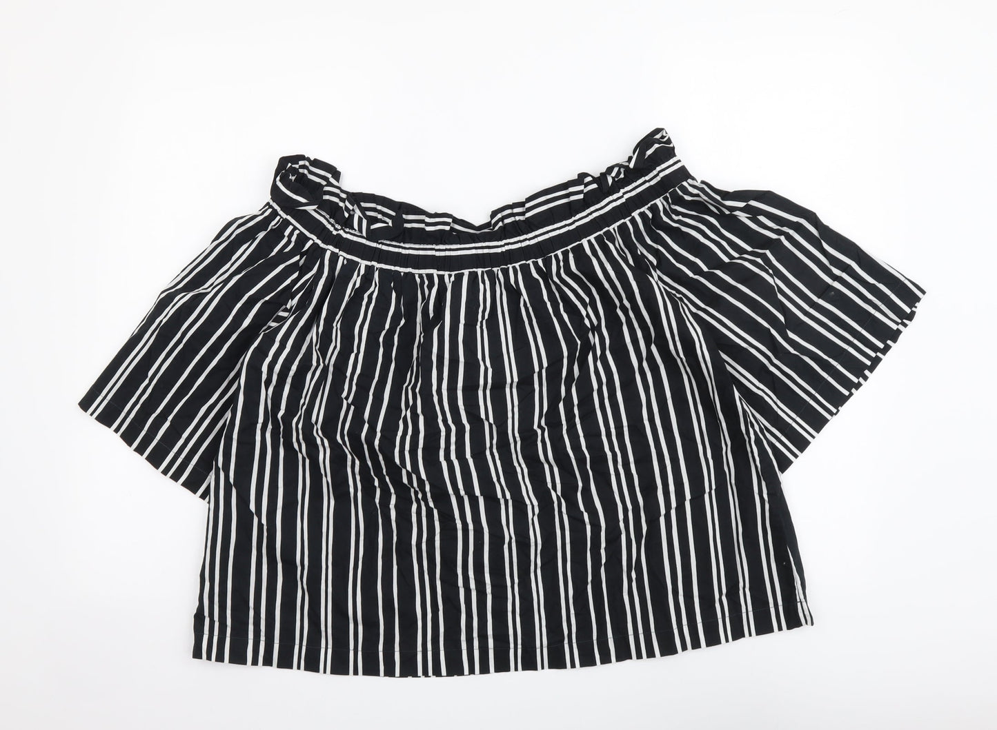 Womens UK Size XL H&M Black Basic Blouse