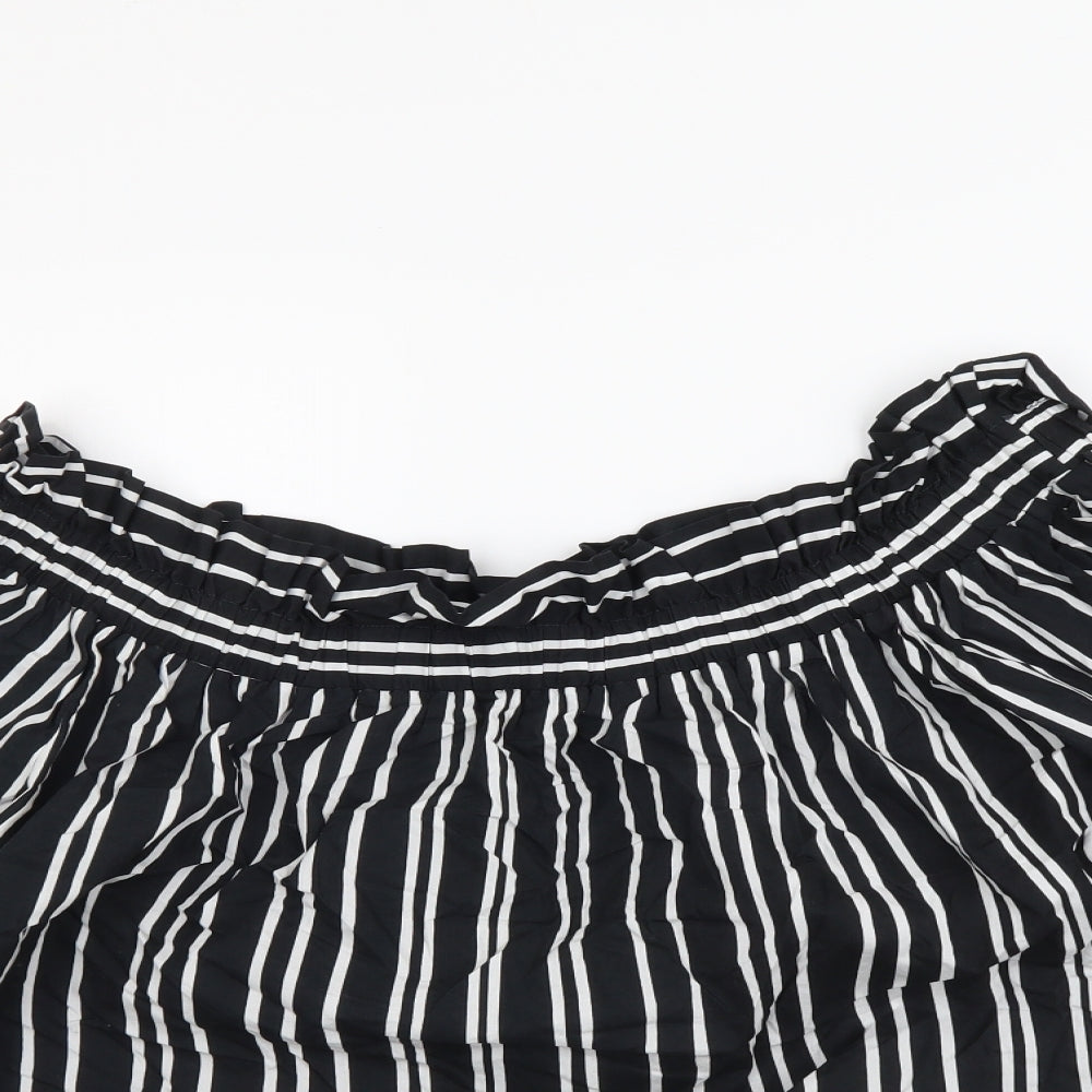 Womens UK Size XL H&M Black Basic Blouse