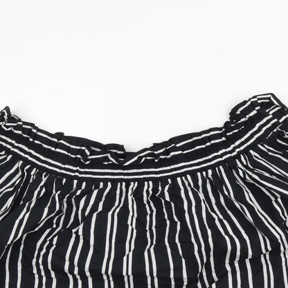 Womens UK Size XL H&M Black Basic Blouse