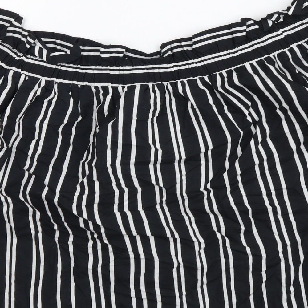 Womens UK Size XL H&M Black Basic Blouse