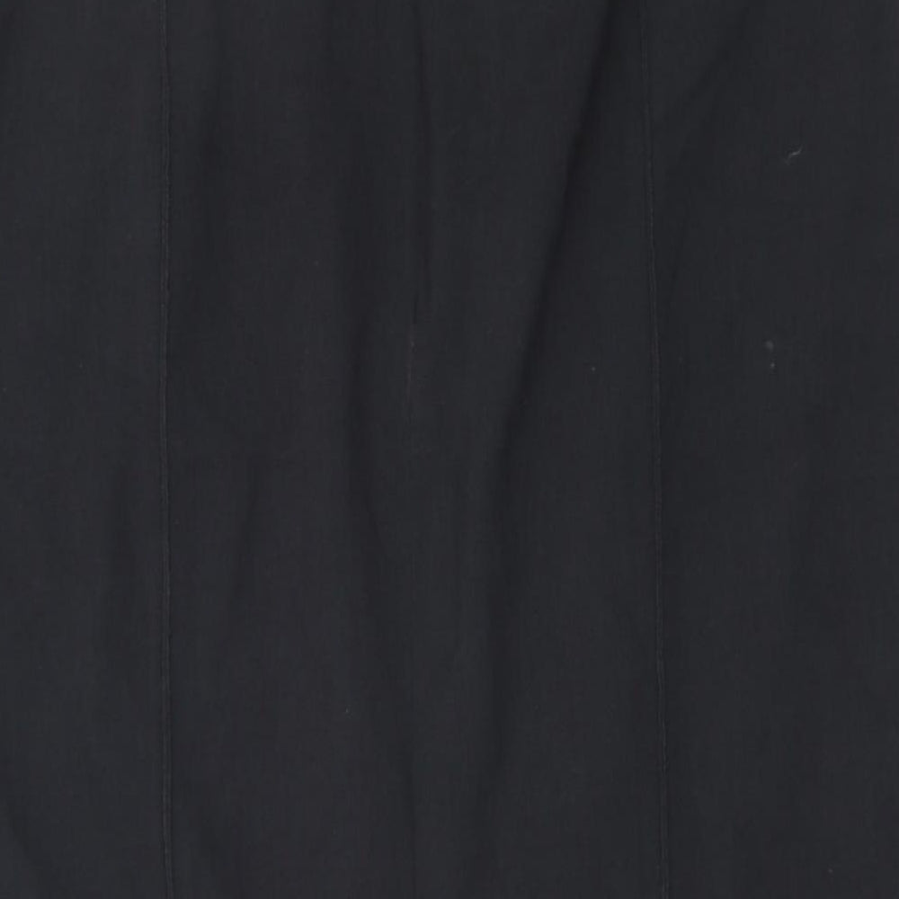 Marks and Spencer Womens Grey Polyester A-Line Skirt Size 32 in Zip