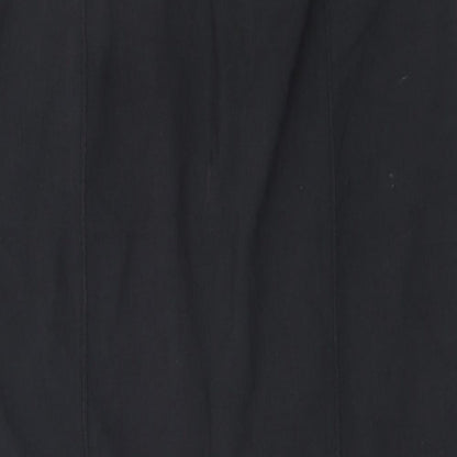 Marks and Spencer Womens Grey Polyester A-Line Skirt Size 32 in Zip