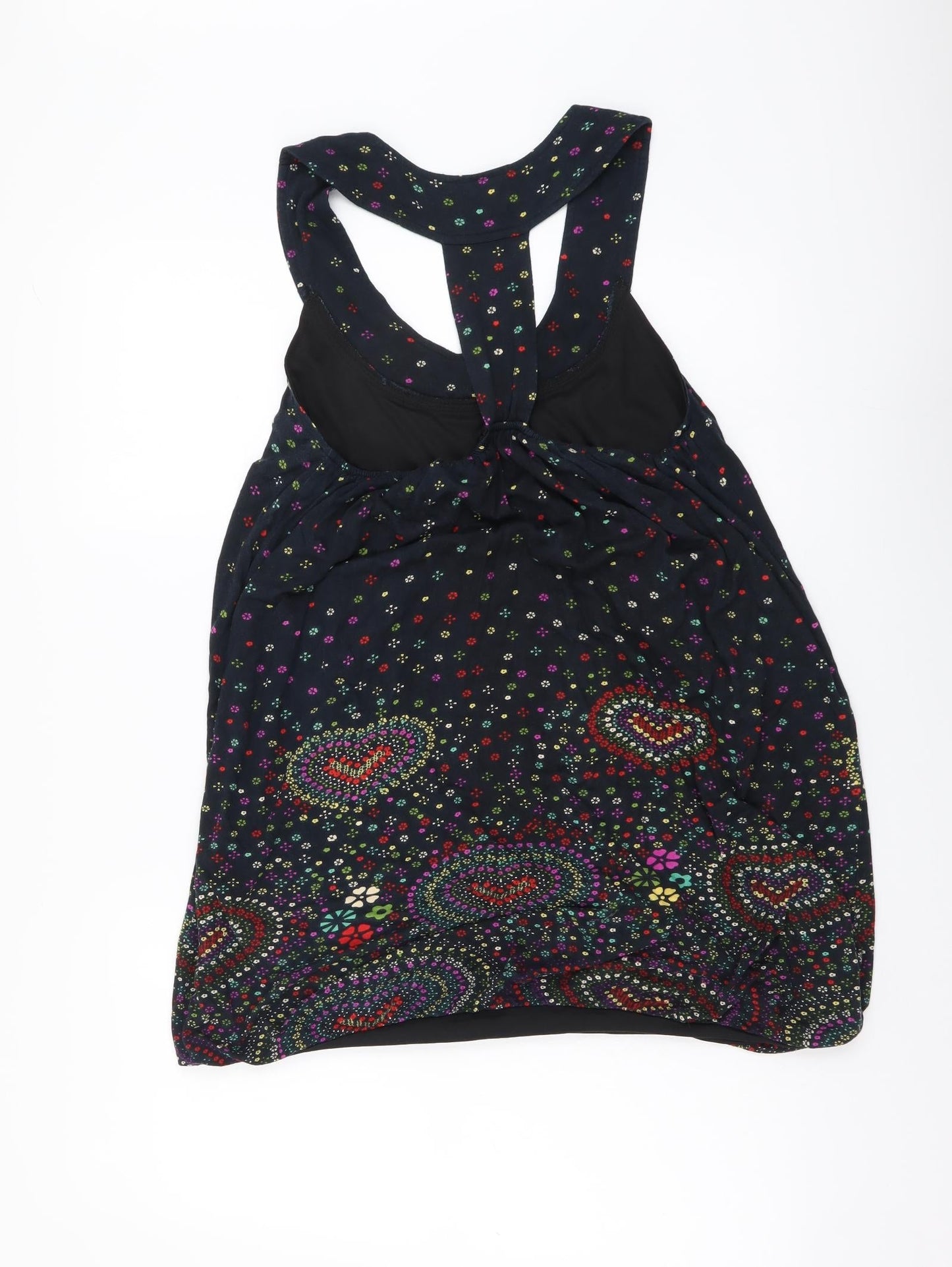 Womens UK Size S Yumi Black Basic Tank