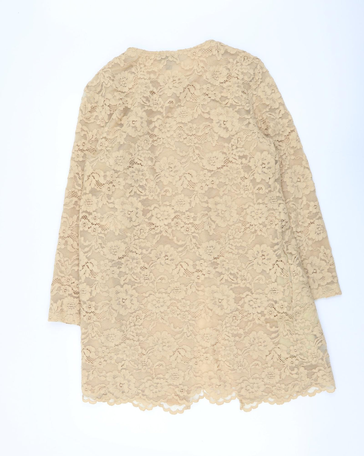 Topshop Womens Beige Jacket Coatigan Size 10 Button