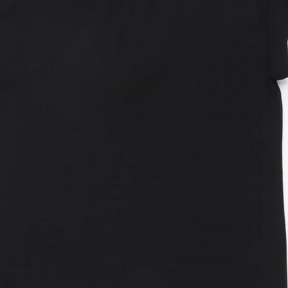 H&M Womens Black Polyester T-Shirt Dress Size S Round Neck Pullover
