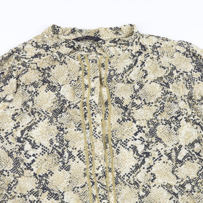 Womens UK Size 10 Marks and Spencer Beige Basic Button-Up