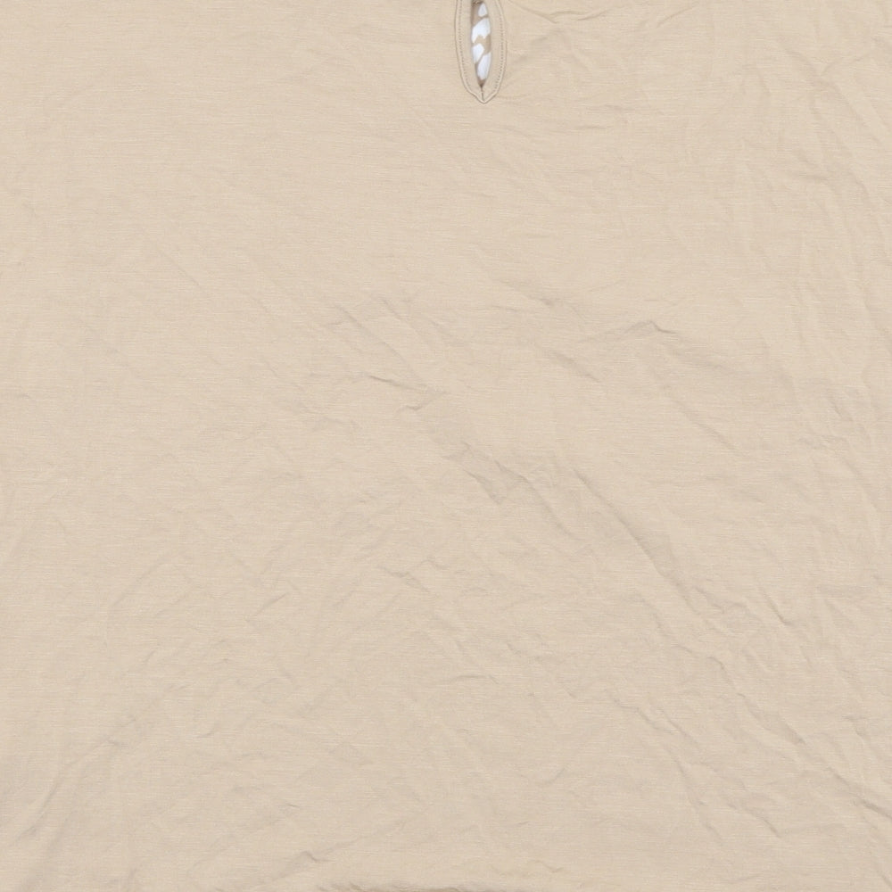 Womens UK Size 8 Marks and Spencer Beige Basic T-Shirt