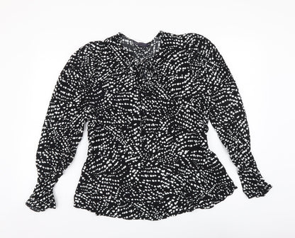 Womens UK Size 14 Marks and Spencer Black Basic Blouse