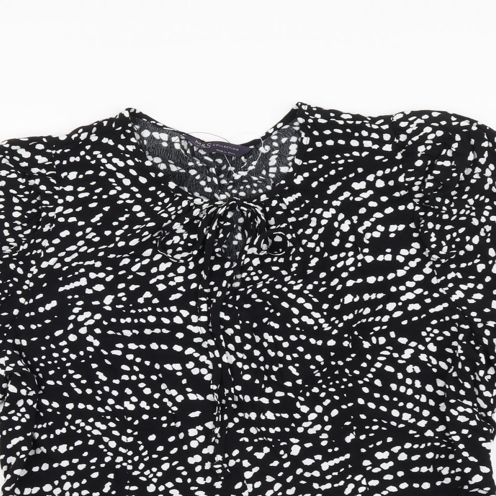 Womens UK Size 14 Marks and Spencer Black Basic Blouse