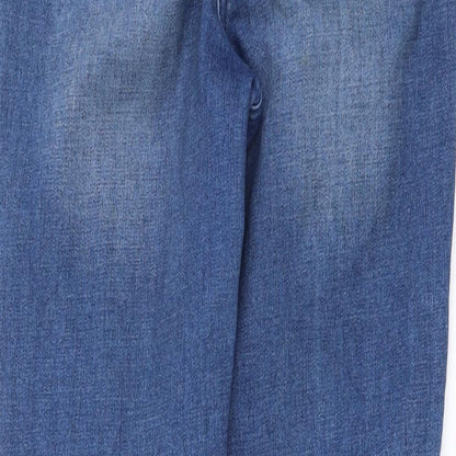 Denim & Co. Womens Blue Cotton Skinny Jeans Size 10 L26 in Regular Button
