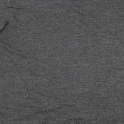 Marks and Spencer Mens Grey V-Neck Acrylic Pullover Jumper Size L
