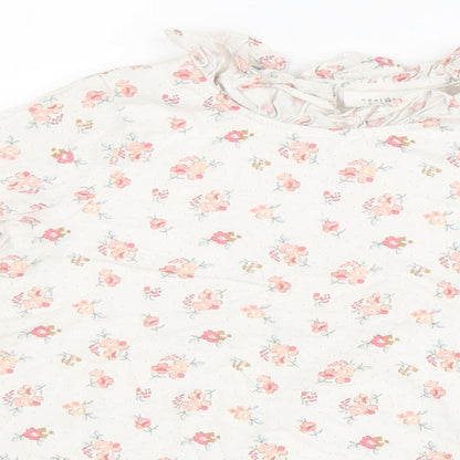 NEXT Girls White Cotton Bodysuit One-Piece Size 2-3 Years Button