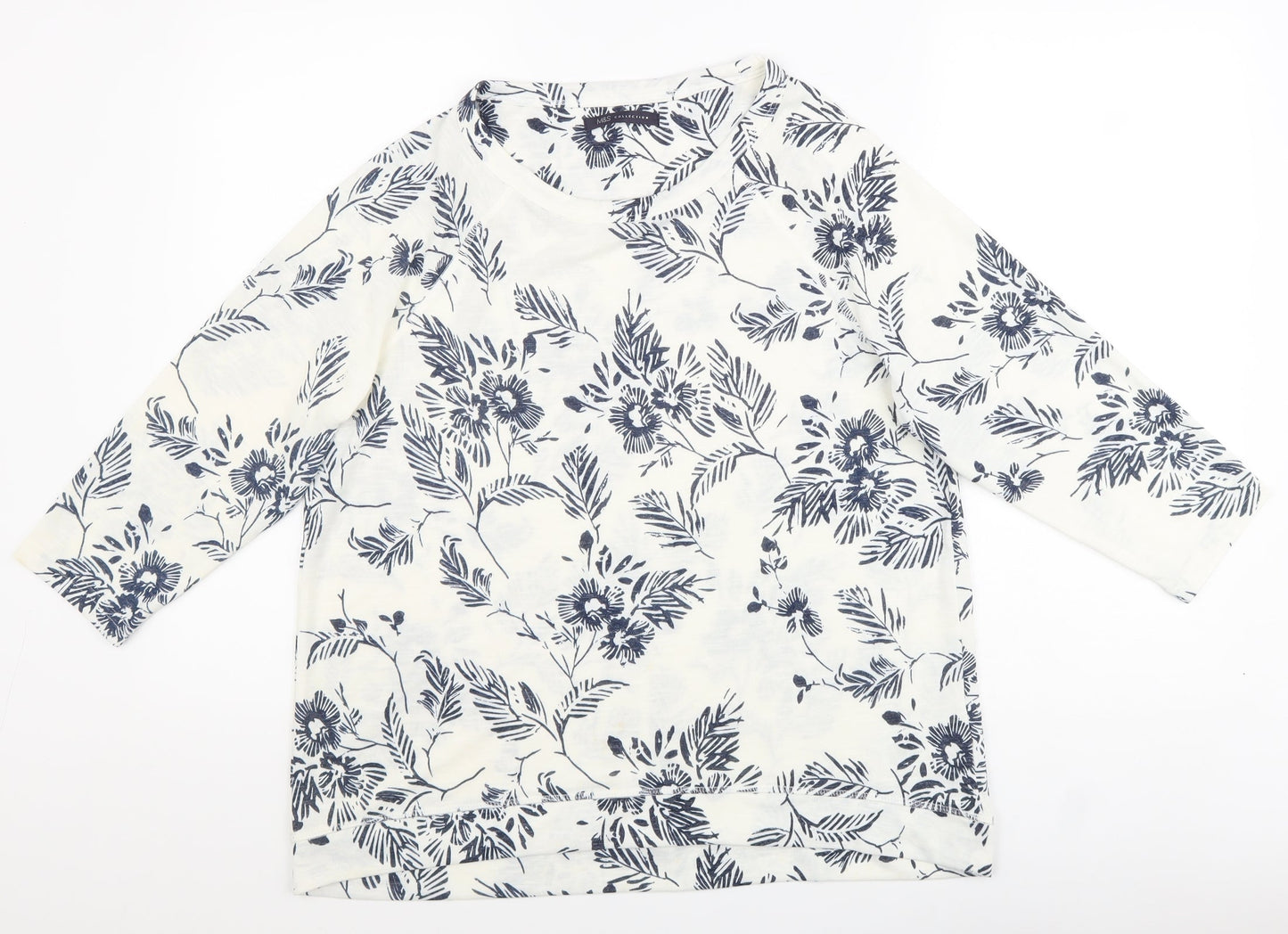Womens UK Size 14 Marks and Spencer White Basic Blouse