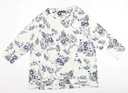 Womens UK Size 14 Marks and Spencer White Basic Blouse