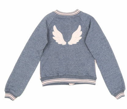 Smith&Brooks Girls Multicoloured Colourblock Polyester Full Zip Sweatshirt Size 11-12 Years Zip - Unicorn, Angel wings