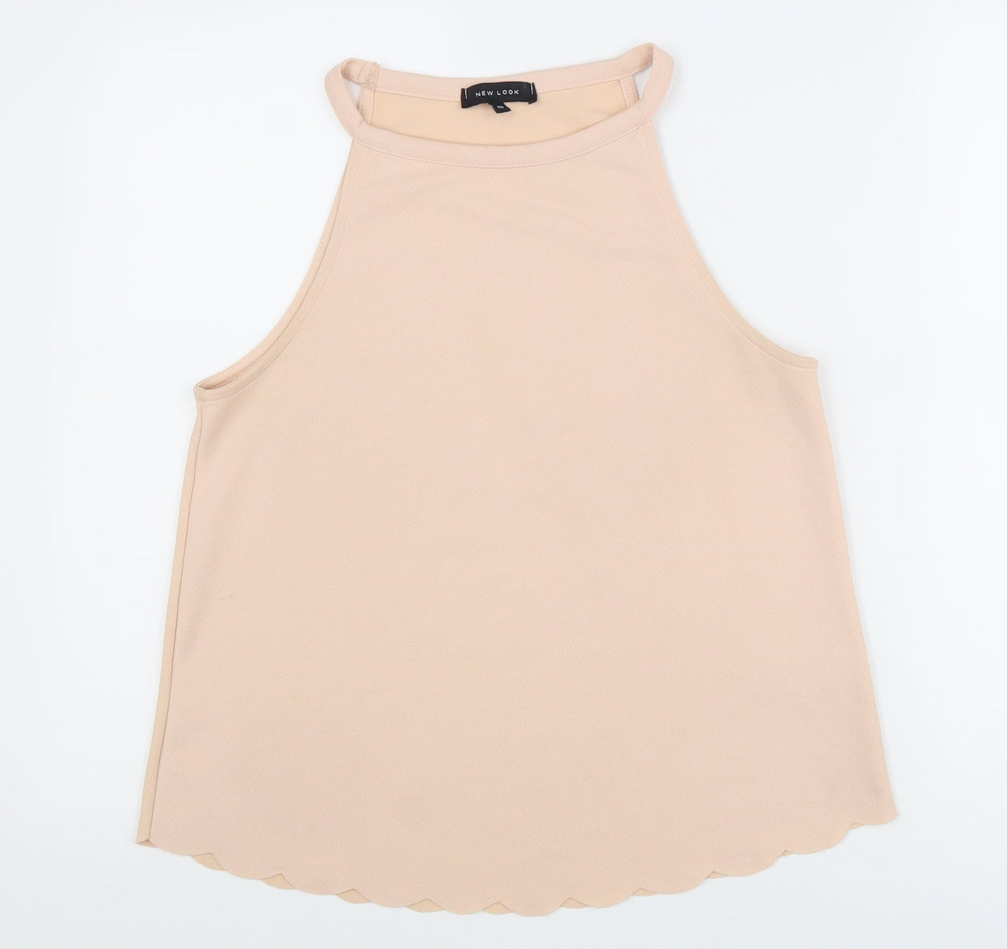 Womens UK Size 10 New Look Beige Basic Tank