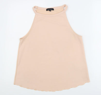 Womens UK Size 10 New Look Beige Basic Tank