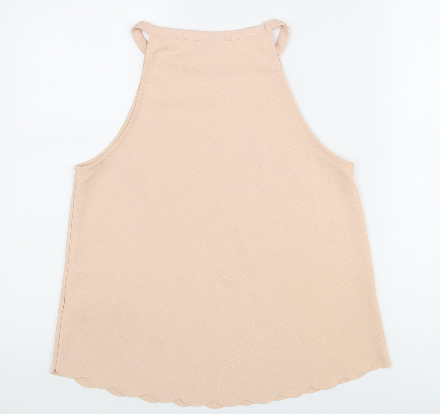 Womens UK Size 10 New Look Beige Basic Tank
