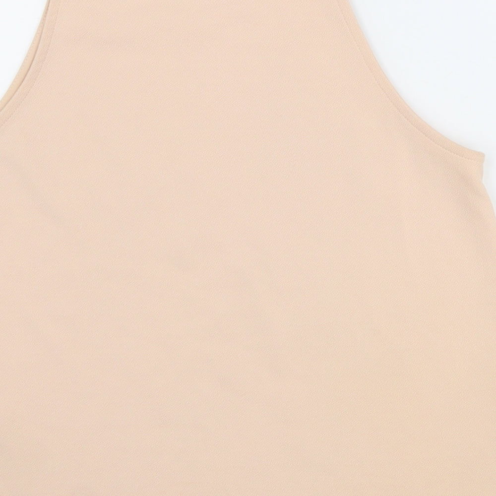 Womens UK Size 10 New Look Beige Basic Tank