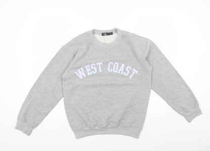 Womens UK Size S Missguided Grey Pullover Jumper