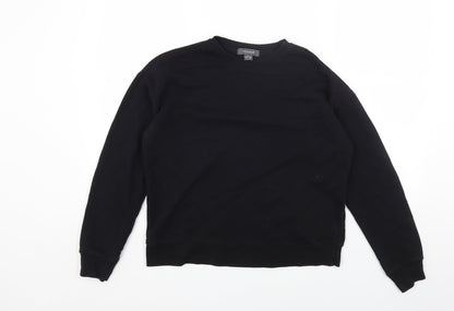 Primark Womens Black Round Neck Cotton Pullover Jumper Size XS