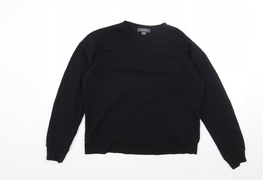 Primark Womens Black Round Neck Cotton Pullover Jumper Size XS