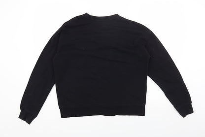 Primark Womens Black Round Neck Cotton Pullover Jumper Size XS