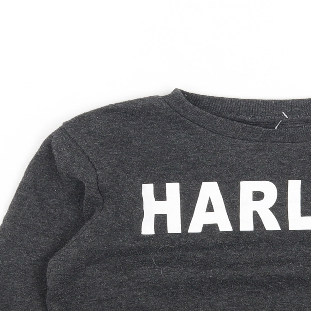 Primark Boys Grey Cotton Pullover Sweatshirt Size 7-8 Years Pullover - Harlem