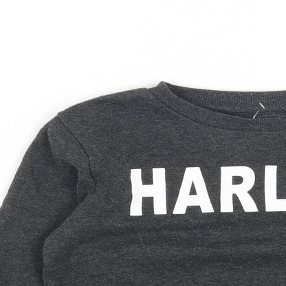 Primark Boys Grey Cotton Pullover Sweatshirt Size 7-8 Years Pullover - Harlem