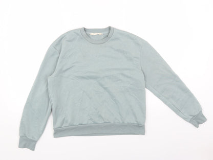 Primark Womens Green Cotton Pullover Sweatshirt Size 4 Pullover