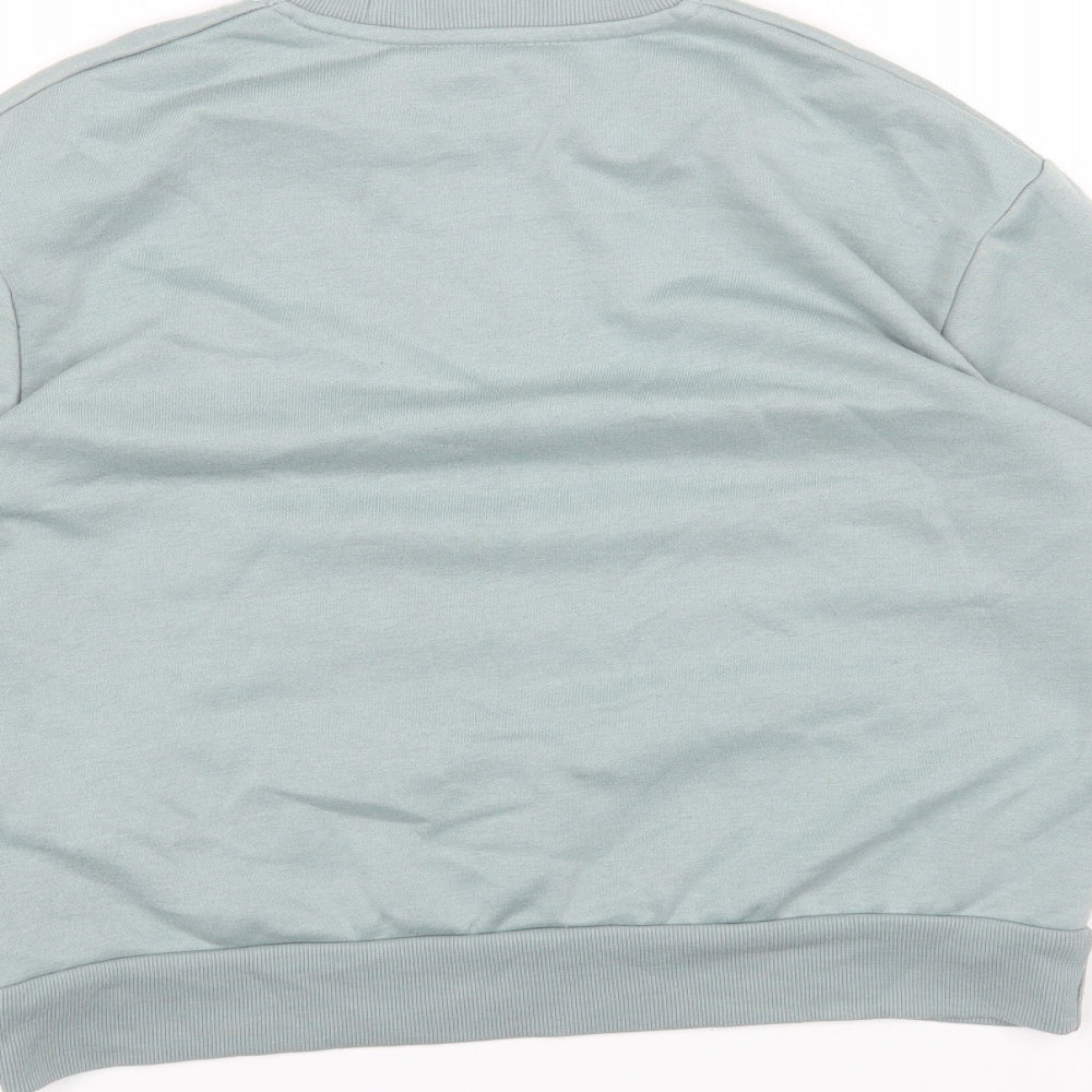 Primark Womens Green Cotton Pullover Sweatshirt Size 4 Pullover