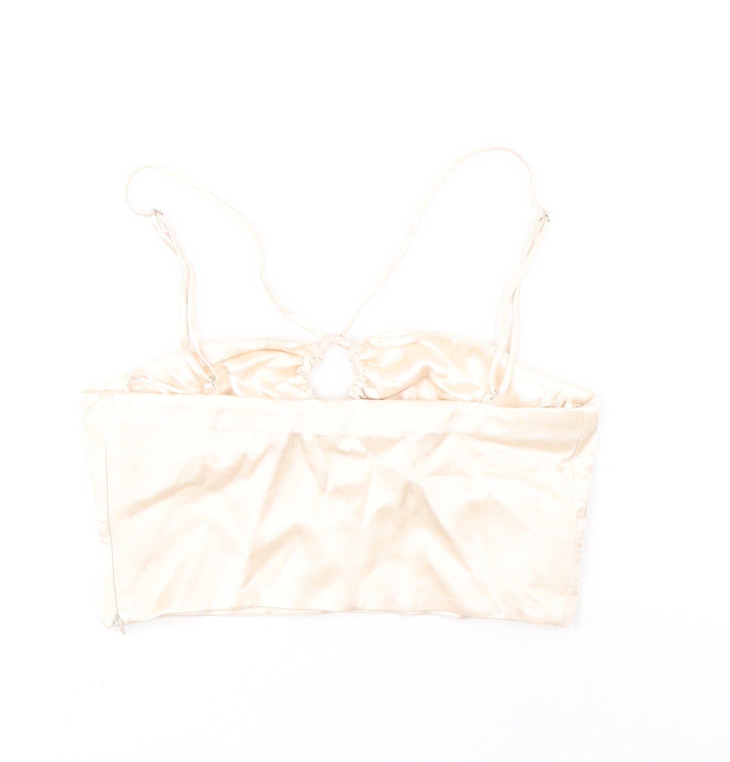 Womens UK Size XS Zara Ivory Cropped Tank